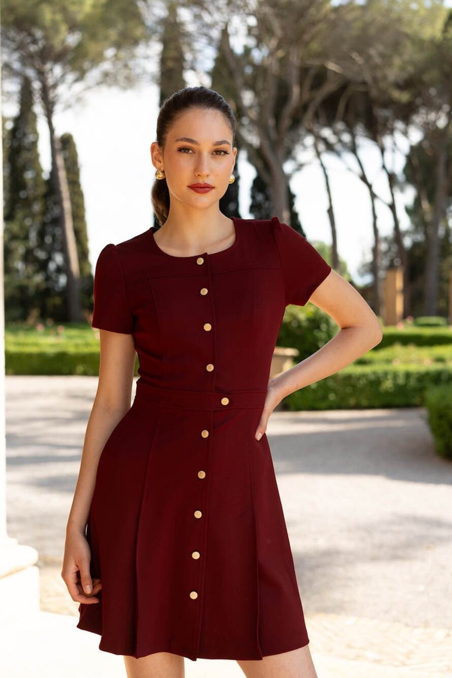NWT Gaala Paris Rina Dress Bourdeux Red 36 - 4 - S